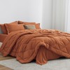 Love's cabin Queen Comforter Set Terracotta, 7 Pieces Queen Bed
