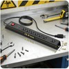 7 Outlet Metal Long Power Strip with Overload Protection 6ft