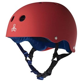 Triple 8 Brainsaver Sweatsaver Helmet United Red Rubber M