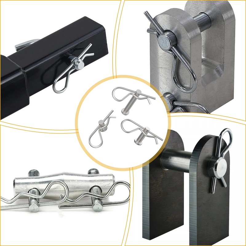 12Pcs M8 Clevis Pin and M3 X 60 R Shape