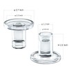 Low Glass Taper Candle Holders fit Candle Base Diameter 5/6-7/8