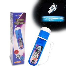 Pup Go Children's Projector Torch Space and Universe with 24 Pictures, History Slideshow Projector Toys for Children from 3 Years, Science Educational Gift for Boys and Girls