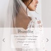 Unsutuo - Velo de novia con purpurina para novia, codo,
