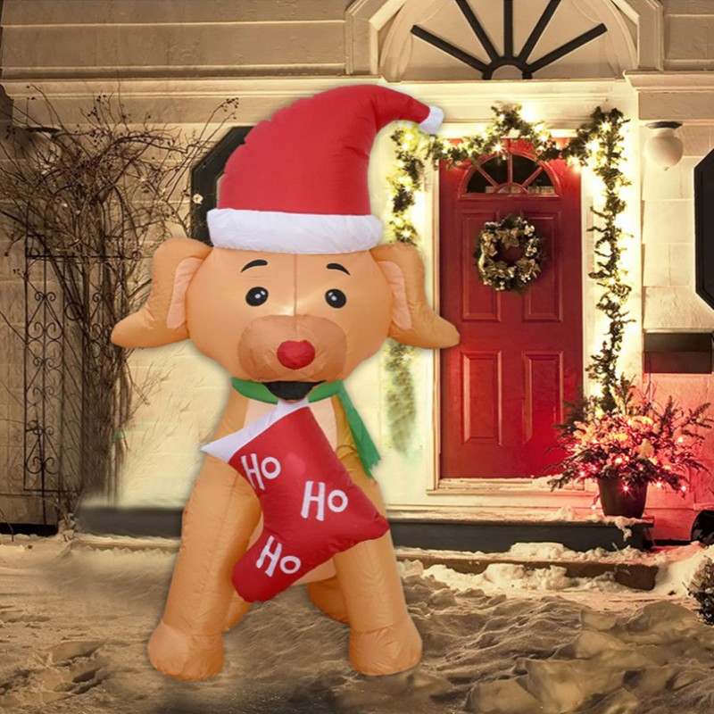 1.5M Christmas Inflatable Dog Led Light Model for Indoor Outdoor