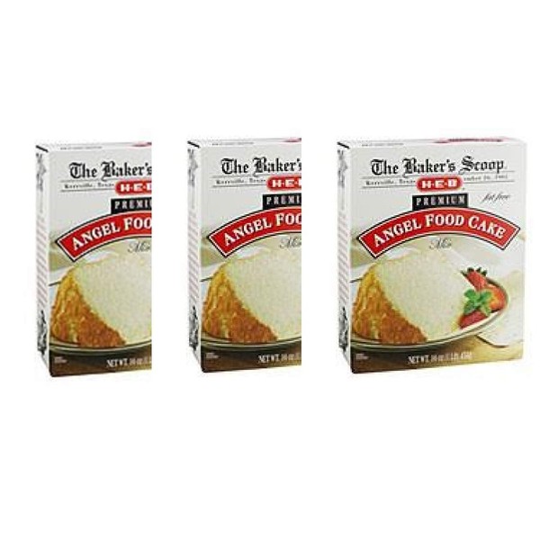 H‑E‑B Baker's Scoop Premium Fat Free Angel Food Cake Mix(pack of 3)