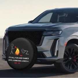 Sumsive Rv Spare Tire Cover for Trailers,Waterproof Dust-Proof Camper Spare Tire Cover Tire Protectors for Trailer SUV Truck Travel Wheel Tire Covers for Spare Tire Accessories 14 Inch