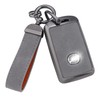 YO&YOYE Compatible with Mazda Key Fob Cover with Keychain Leather