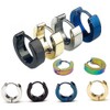 yueton 5 Pairs Men Unisex Stainless Steel Small Hoop Earrings
