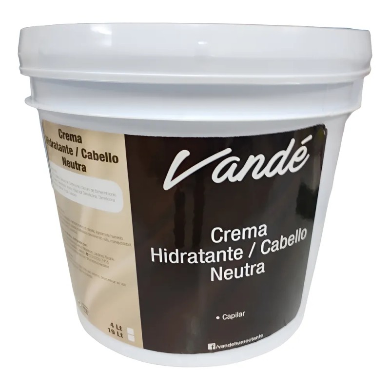Crema Capilar Hidratante Vandé 19 Lts. - Neutra
