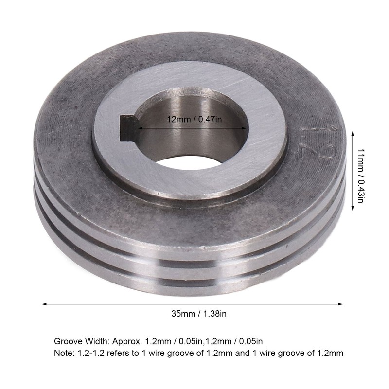 5Pcs Welder Wire Feed Roller 1.2‑1.2mm Groove Feeding Guide Wheel