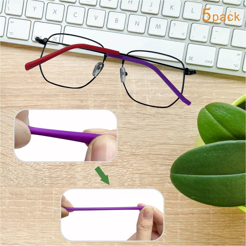 Glasses Temple End Tips Soft Silicone Anti Slip Socks Replacement
