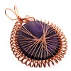 Amethyst Gemstone Copper Spirograph Wire Wrapped Pendant