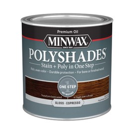 1/2 pt Minwax 21497 Espresso PolyShades Wood Stain And Polyurethane, Gloss