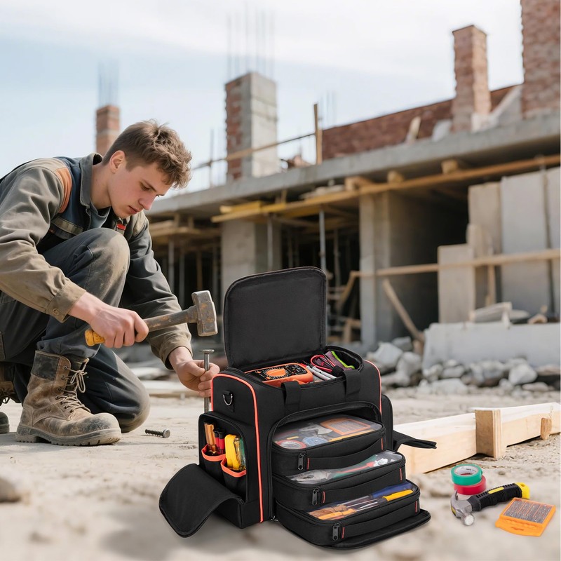 Marscamd Tool Bag with 3 Removable Cases, 2 Layers Tool