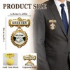 8 Pack Church Greeter Badges Multipack, Pin Back Gold Tone