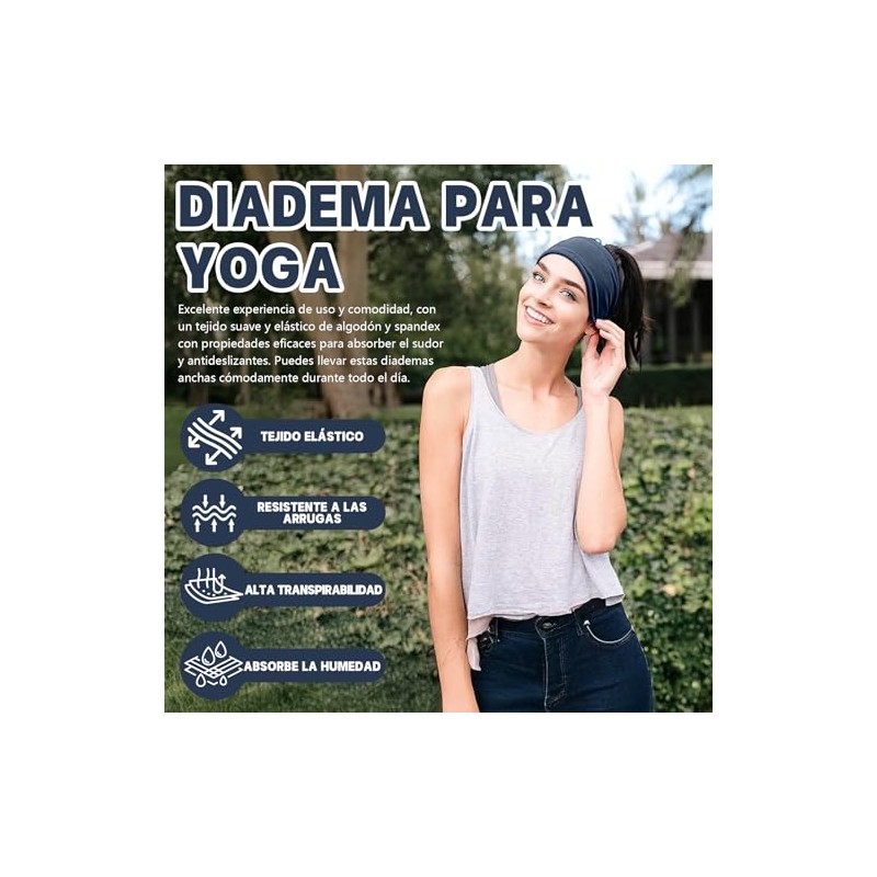Diadema Deportiva Absorbente para Correr, Ciclismo y Yoga
