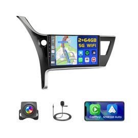 2+64GB Android Car Stereo Wireless Carplay for Toyota Corolla Levin 2017 2018, 10.1" Touch Screen Car Radio Android Auto, GPS Navi, WiFi, Bluetooth Audio, FM RDS Radio, SWC, Backup Camera, EQ DSP