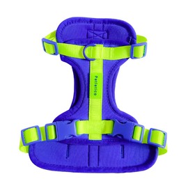 Pet Harness - No Pull Front & Rear Attachment | 4 Adjustable Straps | Breathable Neoprene Fabric | Room-to-Grow | Puppy Friendly (Blue Limeade, Large)