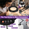 12X Magnifying Glass with Light and Stand, 5 Color Modes