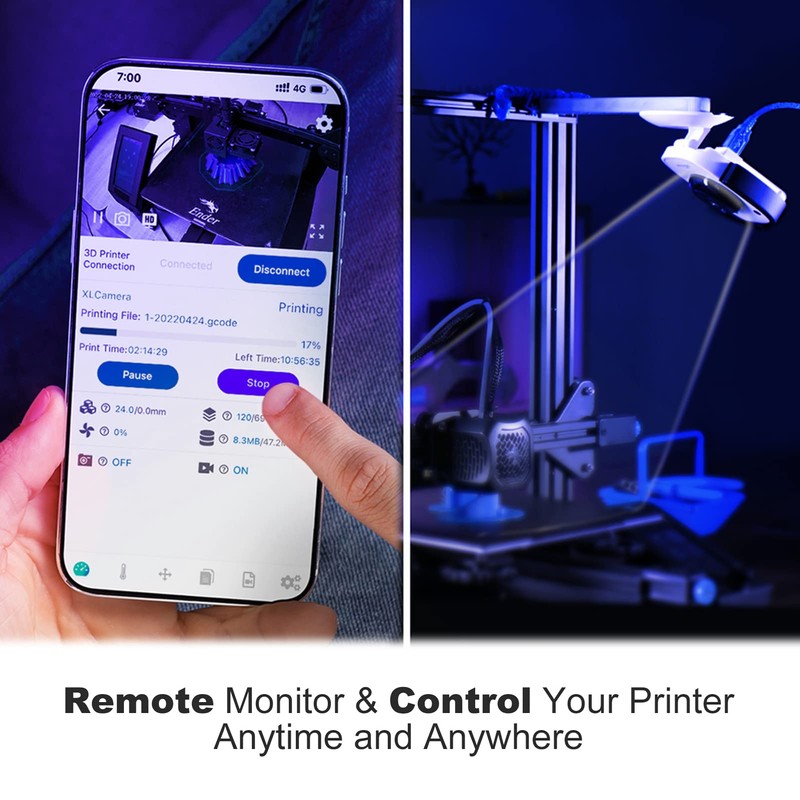Mintion Beagle Camera for 3D Printer, Plug & Play, Remote