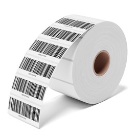FITBAGY 2"X1" Direct Thermal Label Paper for UPC&Barcode Shipping Advanced Adhesives and Perforations (1300/Roll)