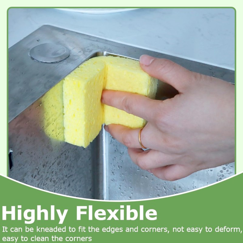 12 PCS Pop up Eco Sponges Compostable Non Scratch Washing