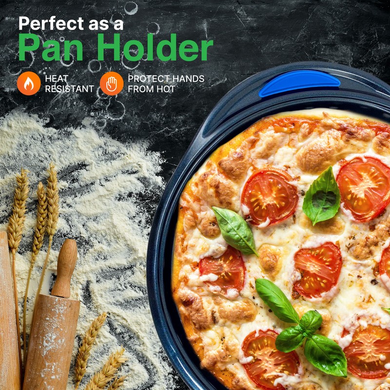 NutriChef Blue Silicone Handles - Flexible Design for Nonstick Carbon