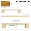 Amerdeco 10 Pack Brushed Brass Cabinet Pulls 5 Inch(128MM) Hole