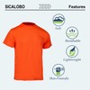 Sicalobo 2Pcs Men's High Visibility Reflective Short Sleeve Work T