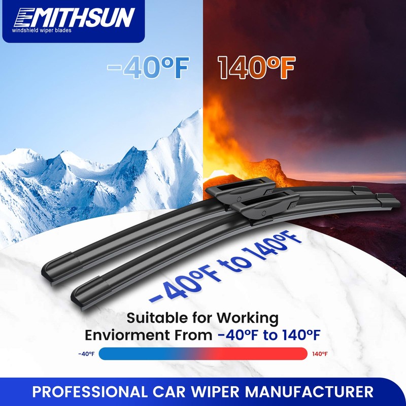EMITHSUN® Windshield Wipers Replacement for Smart Fortwo 2-Door 2018 2017