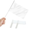 Anley White Mini Flag 12 Pack - Hand Held Small
