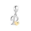 Symretie Women's 925 Sterling Silver Charm Pendant Letter A-Z Beads