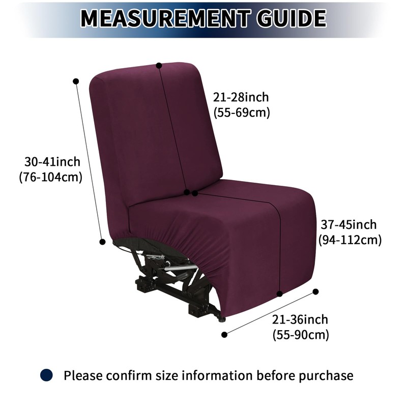 PureFit Additional Seat Cover for Reclining Couch Covers, Super Stretch