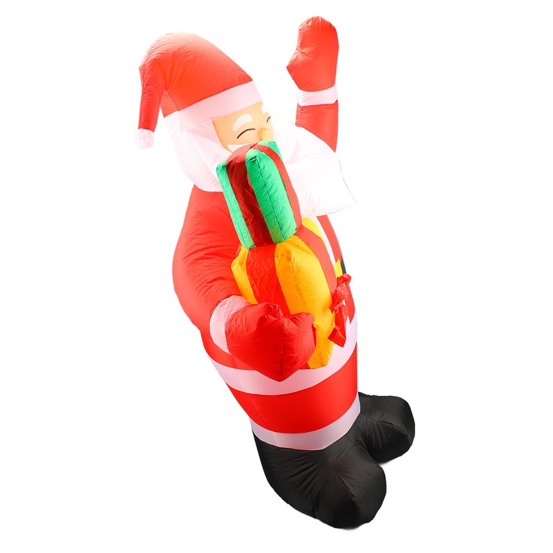 4.92ft Inflatable Outdoor Santa Decoration with Built in LEDs for