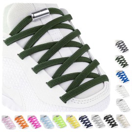 Stepace 2 Pairs (4 Pieces) Shoelaces, Elastic Shoelaces, Non-Tie Shoelaces, Elastic Laces, Elastic Lazy Shoelaces, Elastic Shoelaces with Metal Capsules, Suitable for Adults, Kids, Elderly People,