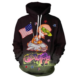 Mens Hip Hop Hoodie Street Novelty Hoodies 3d Printed Pullover Casual Sweatshirts 5-Small