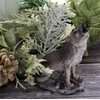 The Bridge Collection Small Howling Wolf Figurine - Resin Gray