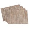 SARO LIFESTYLE Melaya Collection Shimmering Woven Nubby Table Placemats (Set