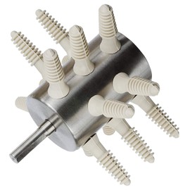 PluckerUkraine Quail Plucker Drill Attachment 80-15 Small – Stainless Steel Poultry Feather Remover 15 Fingers (Small Chicken Quail Pheasant Pigeon) with Small Soft Plucker Fingers (New)