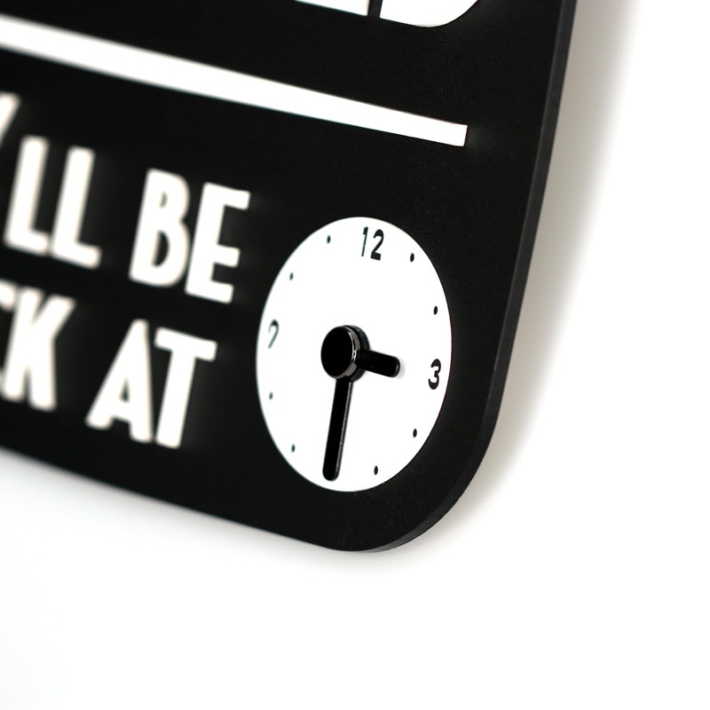 Open Closed Sign Be Right Back with Suction Cup, Vintage