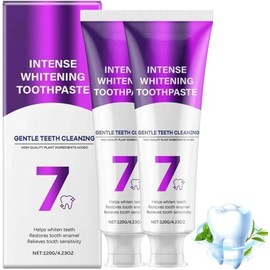 7-Pro Intensive Zahnaufhellungs-Zahnpasta, Intense Whitening 7 Pro, 120g Intensive Zahnaufhellung Zahnpasta, Frischer Atem, Gesundes Zahnfleisch, Sanfte Formel für weißere Zähne & Frischen Atem