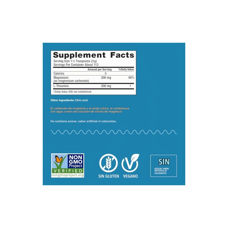 Natural Vitality Calm Mind Magnesio + L - Teanina en
