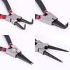 4 PCS Professional Heavy Duty 7" Internal External Straight Bent
