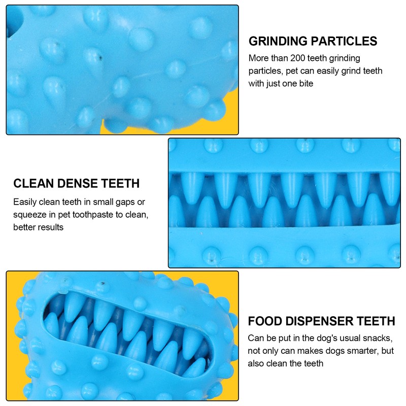 TPR Dog Teeth Cleaning Chew Toy Food Dispenser Brushing Stick