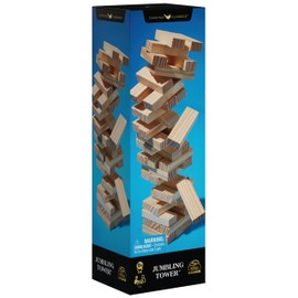 Spin Master Games Cardinal, Torre Tambaleante, Juego de Mesa de Madera de tamaño Normal con el Que apilar y derribar Bloques de Madera, para Adultos y niños a Partir de 6 años