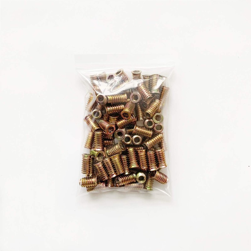 LIKERAINY Pack of 100 Threaded Bushing Screws with Cover Edge