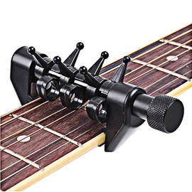 Alnicov Multifunction 6 Chord Capo,Open Tuning Spider Chords,Portable Alternative Tuning Guitar Capo for Acoustic Guitar Strings,Black