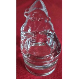 H&D kanpura Santa Claus Tealight Holder Glass Candle Holder