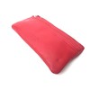 Super Soft Leather 3 Zipped Compartment Coin Purse (Red)