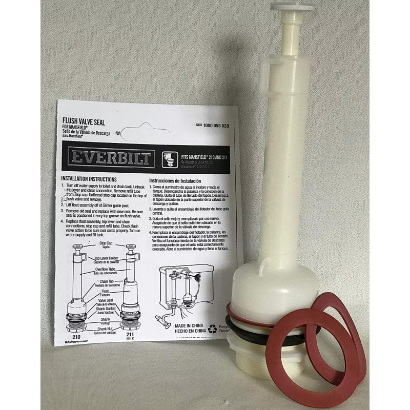 NuFlush Mansfield 2 Piece Toilet Replacement Flush Valve w/ 2